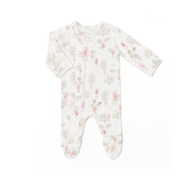 Coccoli Infant/Kid Girl Modal Zipper Footie PZM5804-434